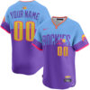 Custom Colorado Rockies Purple Light Blue 2025 City Connect Limited Jersey - All Stitched