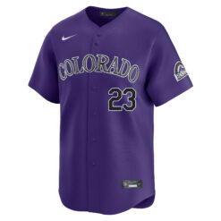 Alternative view of Kris Bryant Colorado Rockies Purple Alternate Limited Jersey - All Stitched