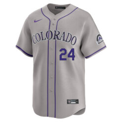Alternative view of Ryan McMahon Colorado Rockies Grey Road Limited Jersey - All Stitched