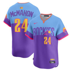Ryan McMahon Colorado Rockies Purple Light Blue 2025 City Connect Limited Jersey - All Stitched