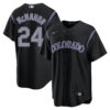 Ryan McMahon Colorado Rockies Black Alternate Jersey - All Stitched