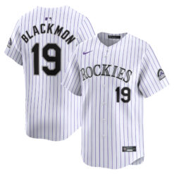Charlie Blackmon Colorado Rockies White Home Limited Jersey - All Stitched