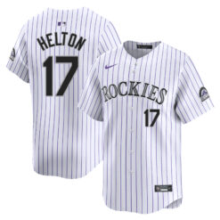 Todd Helton Colorado Rockies White Home Limited Jersey - All Stitched