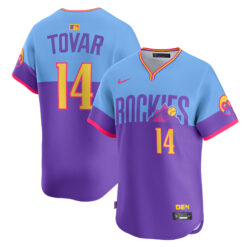 Ezequiel Tovar Colorado Rockies Purple Light Blue 2025 City Connect Limited Jersey - All Stitched
