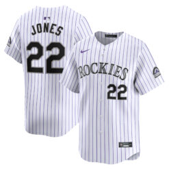 Nolan Jones Colorado Rockies White Home Limited Jersey - All Stitched