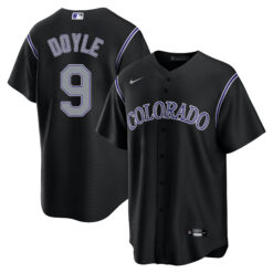 Brenton Doyle Colorado Rockies Black Alternate Jersey - All Stitched