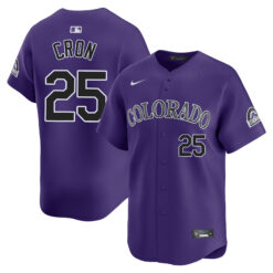 CJ Cron Colorado Rockies Purple Alternate Limited Jersey - All Stitched