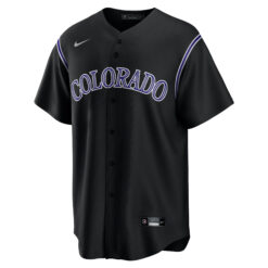 Alternative view of CJ Cron Colorado Rockies Black Alternate Jersey - All Stitched