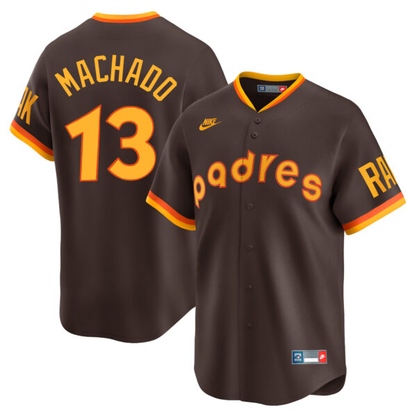 Manny Machado San Diego Padres Brown 1969-84 Cooperstown Limited Jersey - All Stitched