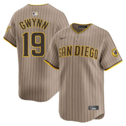 Tony Gwynn San Diego Padres Tan Alternate Limited Jersey - All Stitched