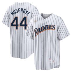 Joe Musgrove San Diego Padres 1998 White Cooperstown Jersey - All Stitched