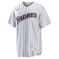 Alternative view of Joe Musgrove San Diego Padres 1998 White Cooperstown Jersey - All Stitched
