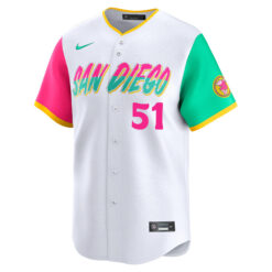 Alternative view of Trevor Hoffman San Diego Padres White City Connect Limited Jersey - All Stitched