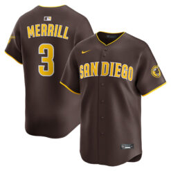 Jackson Merrill San Diego Padres Brown Road Limited Jersey - All Stitched