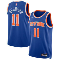 Jalen Brunson New York Knicks Blue Icon Edition Jersey - All Stitched