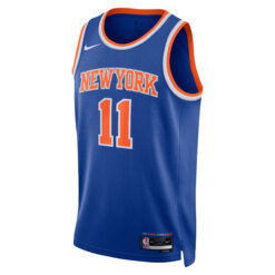 Alternative view of Jalen Brunson New York Knicks Blue Icon Edition Jersey - All Stitched