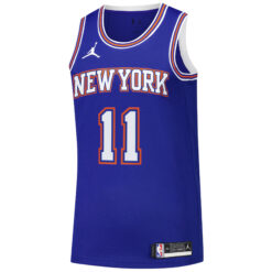 Alternative view of Jalen Brunson New York Knicks Blue Statement Edition Jersey - All Stitched