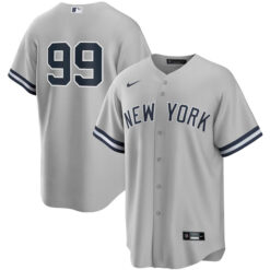Alternative view of Aaron Judge New York Yankees Gray No Name Jersey – All Stitched