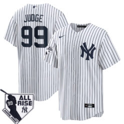 Aaron Judge New York Yankees White Jersey "All Rise" Player Patch – All Stitched