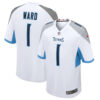 Cam Ward Tennessee Titans White Road Game Jersey - All Stitched