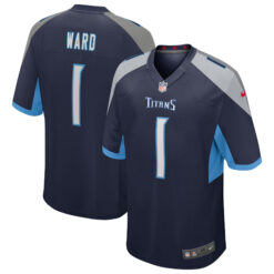 Cam Ward Tennessee Titans Navy Alternate Game Jersey - All Stitched