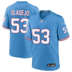 Oluwafemi Oladejo Tennessee Titans Light Blue Alternate Oilers Throwback Jersey - All Stitched