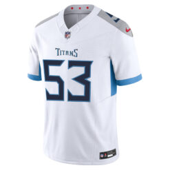 Alternative view of Oluwafemi Oladejo Tennessee Titans White Road Vapor F.U.S.E Limited Jersey - All Stitched