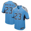 Kevin Winston Jr Tennessee Titans Light Blue Home Game Jersey - All Stitched
