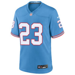 Alternative view of Kevin Winston Jr Tennessee Titans Light Blue Alternate Oilers Throwback Jersey - All Stitched