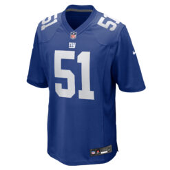Alternative view of Abdul Carter New York Giants Royal Blue Home Game Jersey - All Stitched