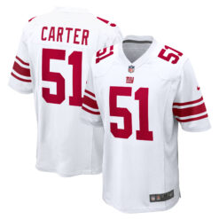 Abdul Carter New York Giants White Road Game Jersey - All Stitched