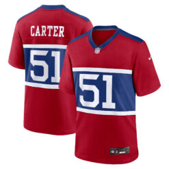 Abdul Carter New York Giants Red Alternate Game Jersey - All Stitched
