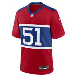 Alternative view of Abdul Carter New York Giants Red Alternate Game Jersey - All Stitched