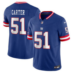 Abdul Carter New York Giants Royal Blue 2nd Alternate Vapor F.U.S.E Limited Jersey - All Stitched