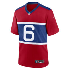 Alternative view of Jaxson Dart New York Giants Red Alternate Game Jersey - All Stitched