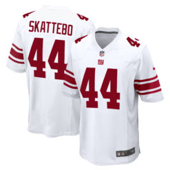 Cam Skattebo New York Giants White Road Game Jersey - All Stitched