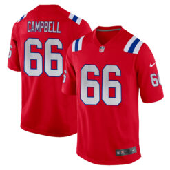 Will Campbell New England Patriots Red Alternate Game Jersey - All Stitched