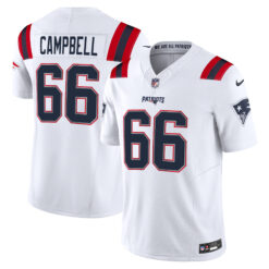 Will Campbell New England Patriots White Road Vapor F.U.S.E Limited Jersey - All Stitched