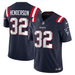 Treveyon Henderson New England Patriots Navy Home Vapor F.U.S.E Limited Jersey - All Stitched