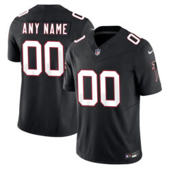 Custom Atlanta Falcons Black Throwback Vapor F.U.S.E Limited Jersey - All Stitched