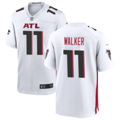 Jalon Walker Atlanta Falcons White Road Game Jersey - All Stitched