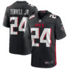 AJ Terrell Jr Atlanta Falcons Black Home Game Jersey - All Stitched