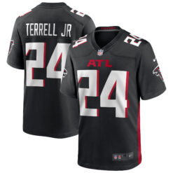 AJ Terrell Jr Atlanta Falcons Black Home Game Jersey - All Stitched