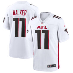Jalon Walker Atlanta Falcons White Road Game Jersey - All Stitched