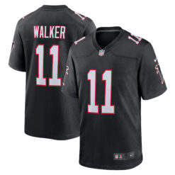 Jalon Walker Atlanta Falcons Black Alternate Game Jersey - All Stitched