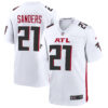Deion Sanders Atlanta Falcons White Road Game Jersey - All Stitched