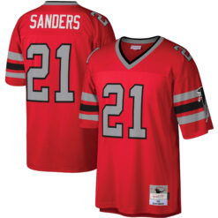 Deion Sanders Atlanta Falcons Red Legacy Jersey - All Stitched