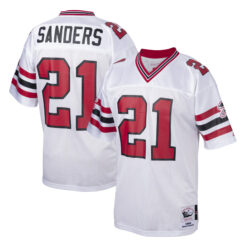 Deion Sanders Atlanta Falcons White 1989 Throwback Jersey - All Stitched