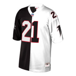 Alternative view of Deion Sanders Atlanta Falcons Black White Split Legacy Jersey - All Stitched