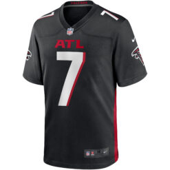 Alternative view of Michael Vick Atlanta Falcons Black Home Game Jersey - All Stitched